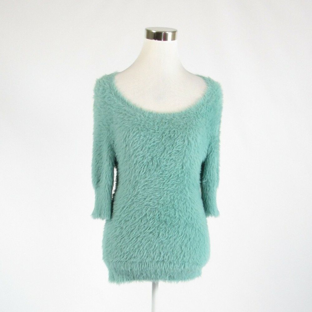 Knitted & Knotted blue scoop neck sweater S